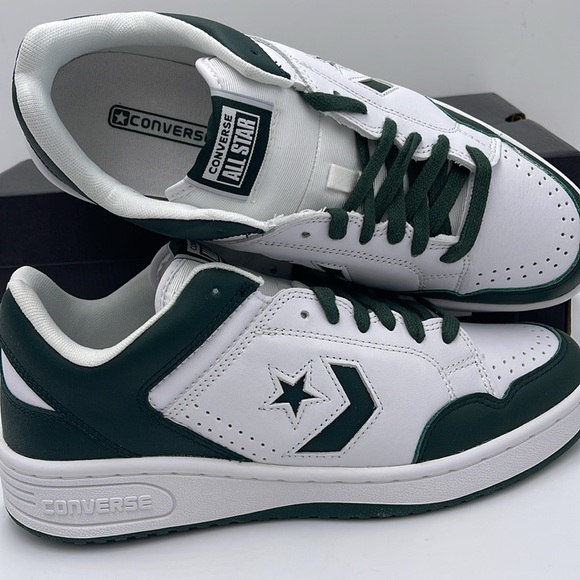 Converse Men’s A12519C WEAPON OX
WHITE/DEEP EMERALD/WHITE Leather sneakers - Picture 16 of 16